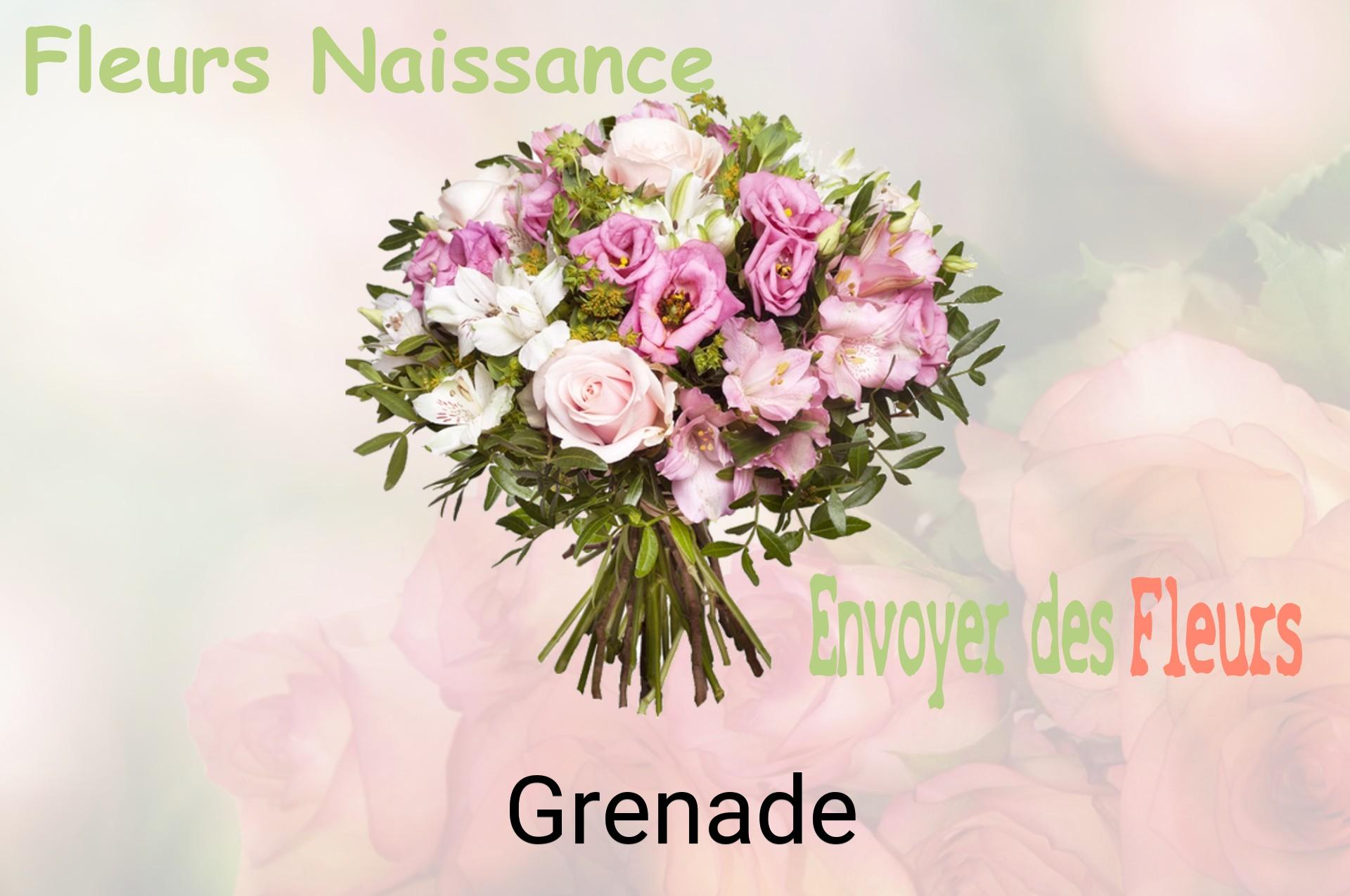 Bouquet de fleurs de naissance livré à Grenade